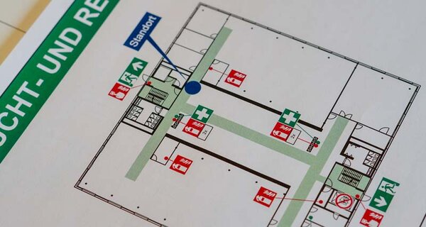 Flucht- und Rettungspläne