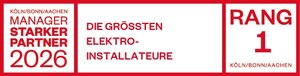 Elstek belegt Rang 1 bei den größten Elektroinstallateuren in der Region Köln/Bonn/Aachen im Magazin KÖLN-BONN-AACHEN MANAGER